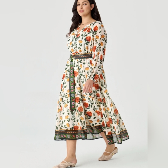 NWOT Boho Floral Dress From Ritera Size XL - Picture 4 of 9